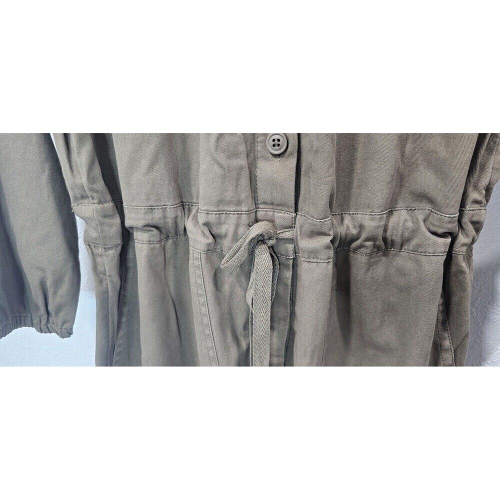 Aerie Softest Utility Tie Waist Button Front Jumpsuit Olive Green Size Small NWT - Picture 2 of 15